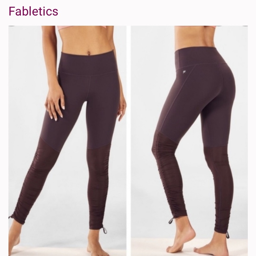Fabletics Dark plum Leggings and top set